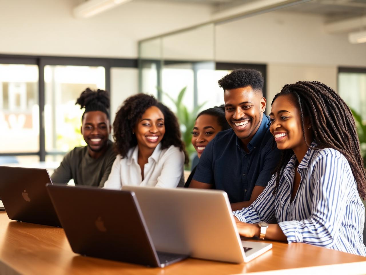 Jovens profissionais cabo-verdianos a colaborar